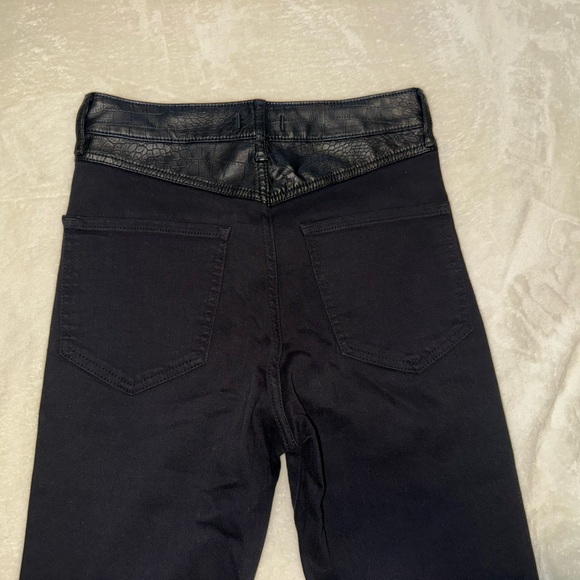 Express Black Jeans with Leather Accent - Picture 8 of 8